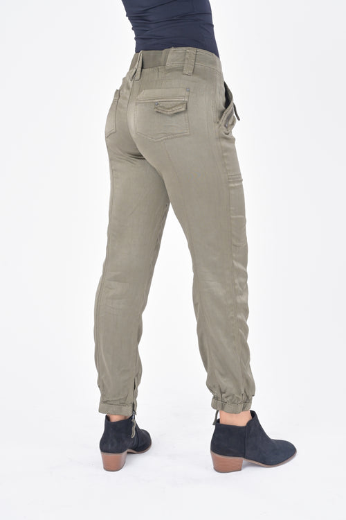 MARINA SATIN PANT - OREGANO