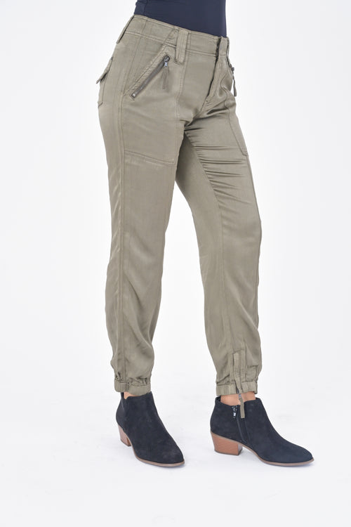 MARINA SATIN PANT - OREGANO