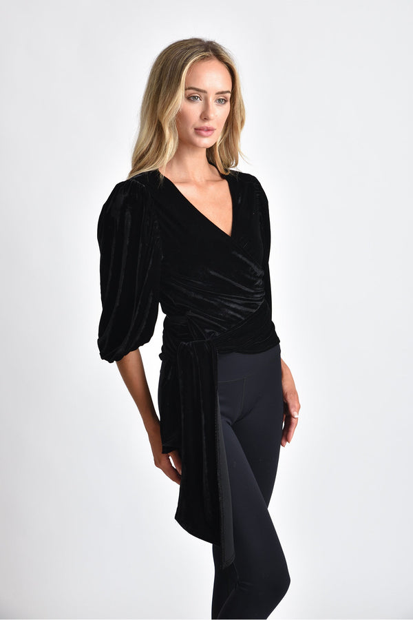 VIVA VELVET WRAP TOP