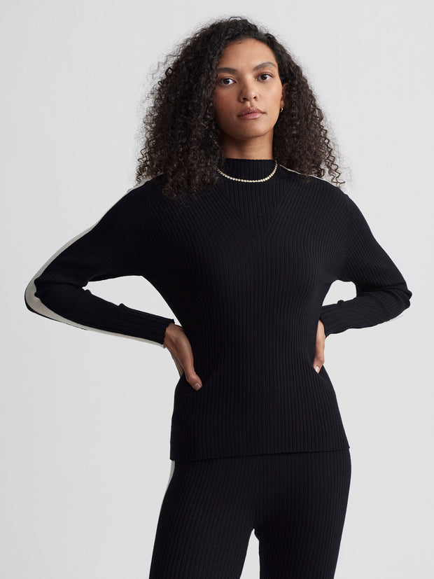 WILSHIRE MOCKNECK - BLACK