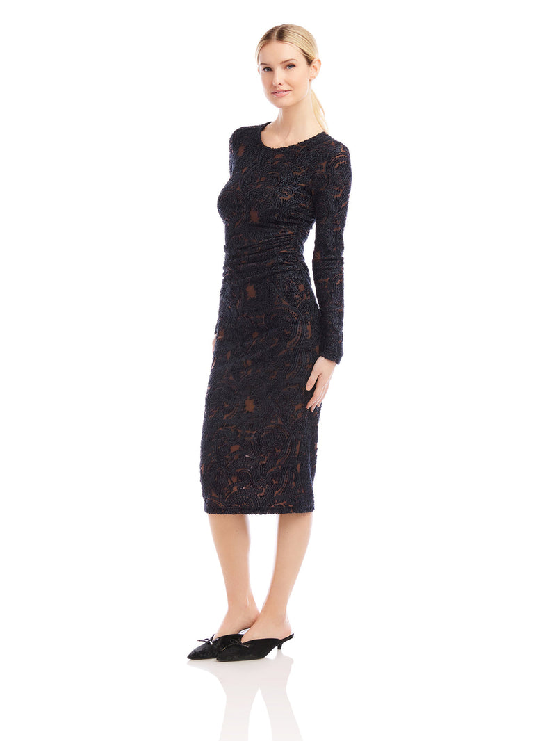 CAROLINA DRESS - BROWN/BLACK