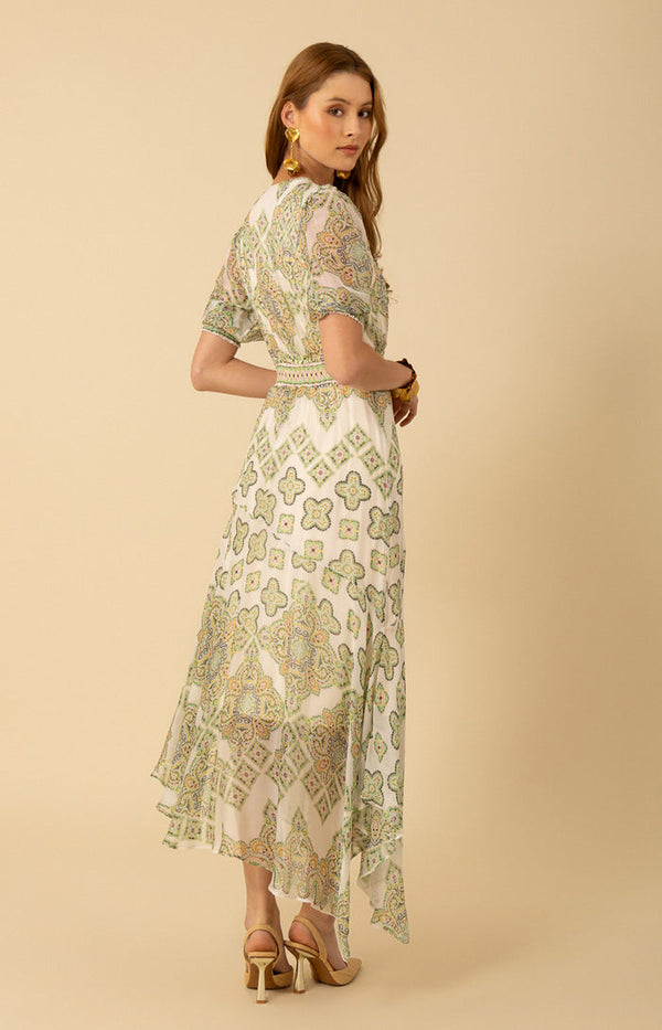 MALAYA CHIFFON DRESS - LIME