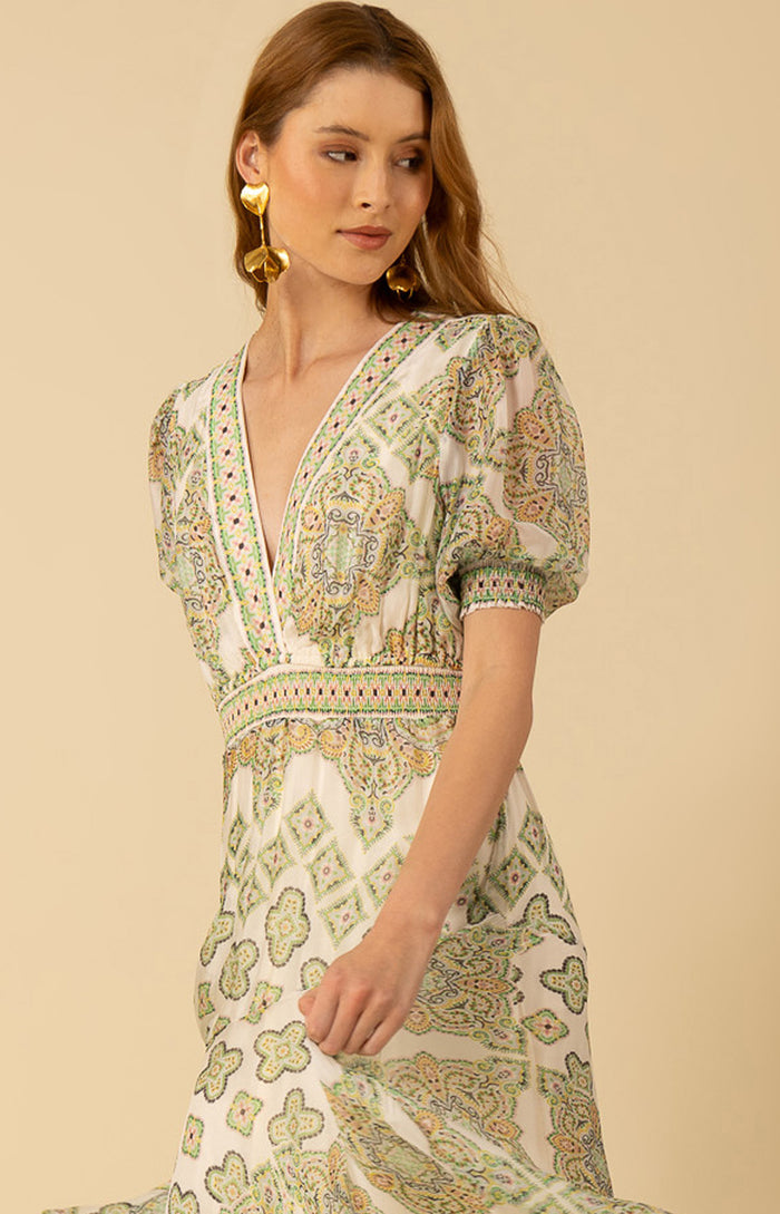 MALAYA CHIFFON DRESS - LIME