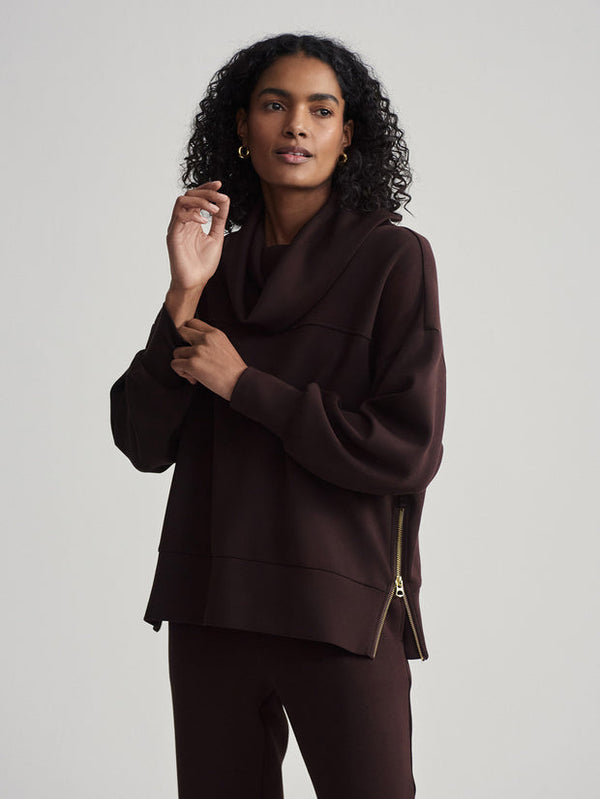 PRIYA LONGLINE SWEAT - COFFEE BEAN