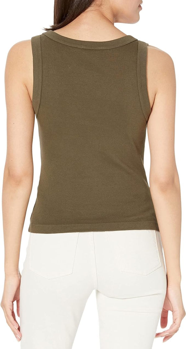 ELODIE SCOOP TANK - OLIVE