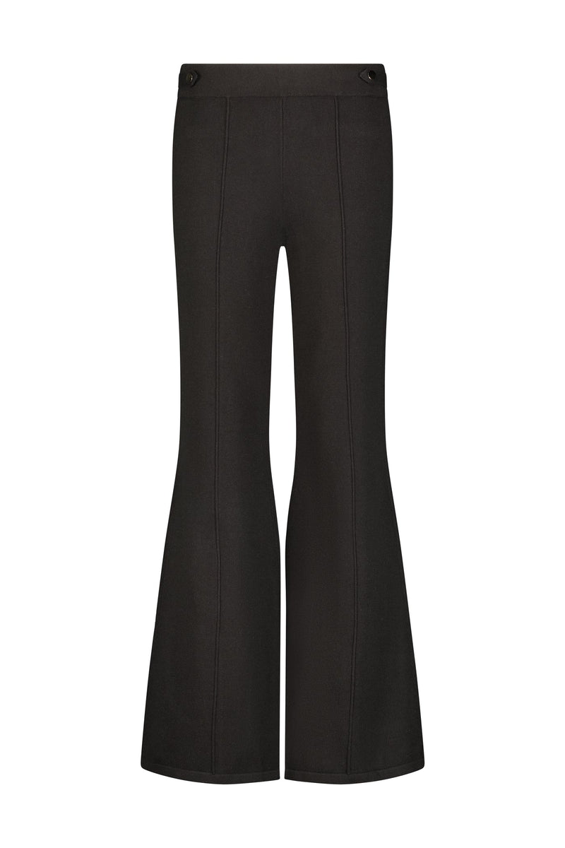 COTTON BLEND WIDE LEG PANT