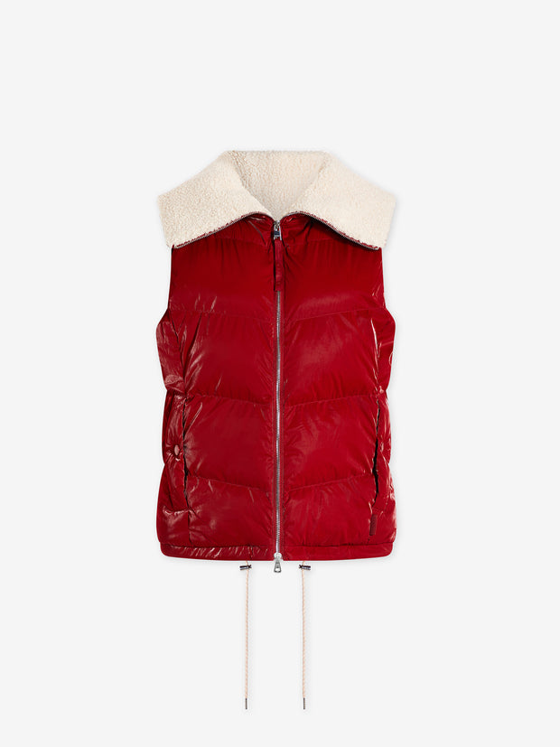 BROCK PUFFER GILET VEST - RED