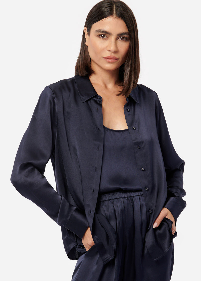 CROSBY BLOUSE-NAVY