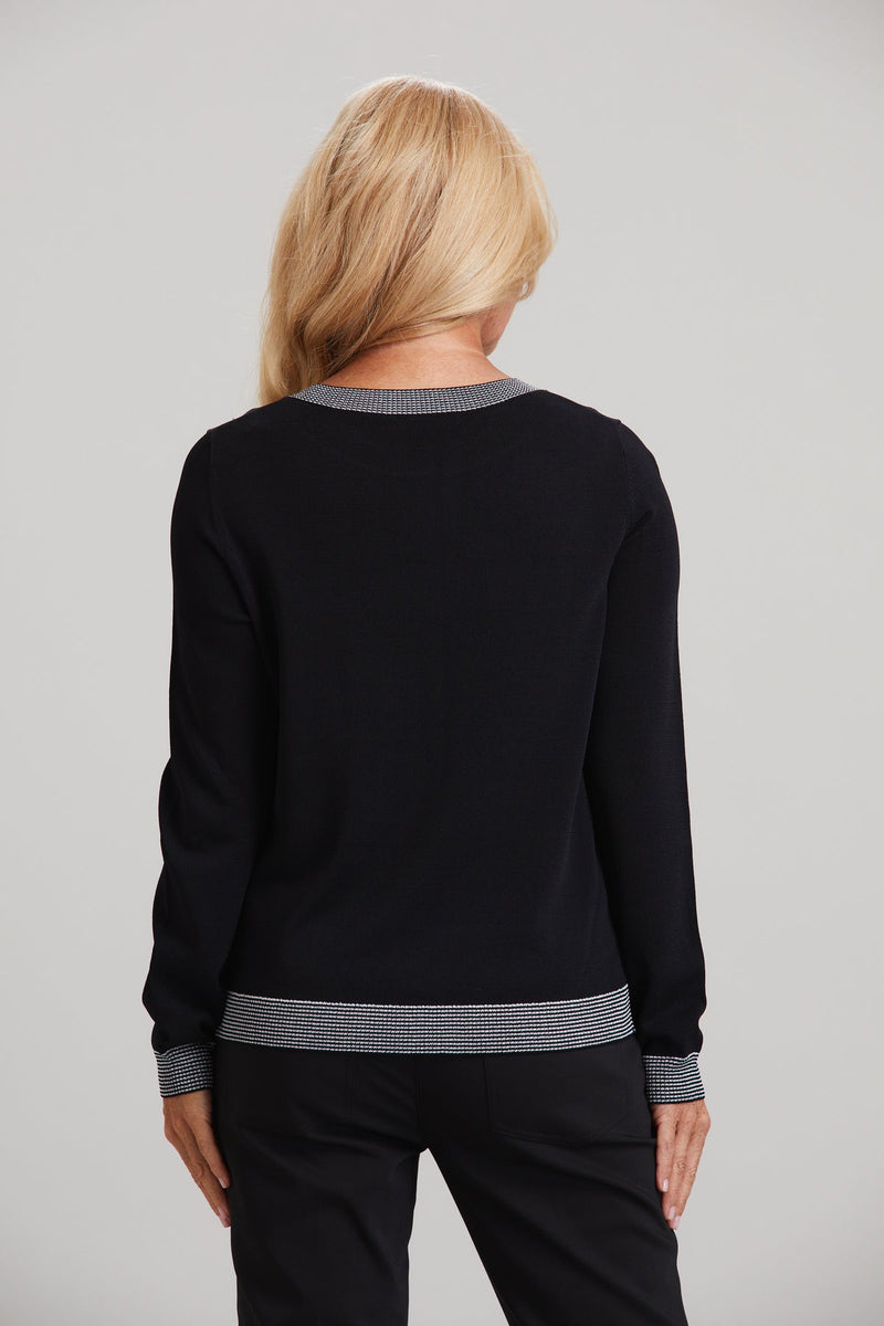 LUREX COLORBLOCK CREWNECK - BLK