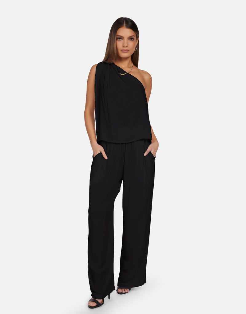 MABEL WIDE LEG PANT - BLK