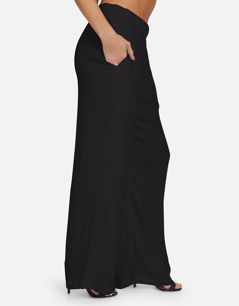 MABEL WIDE LEG PANT - BLK