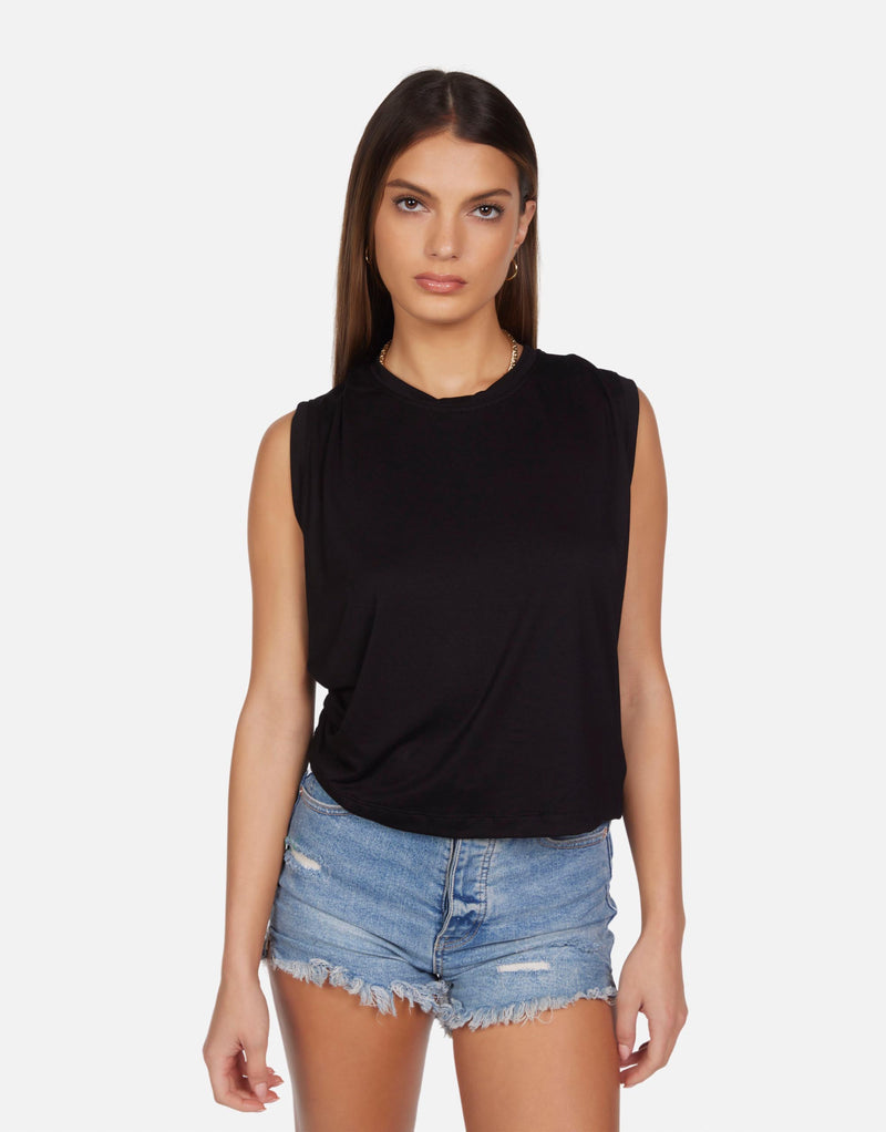 ENZZO CROP TANK - BLK