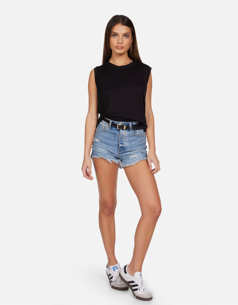 ENZZO CROP TANK - BLK