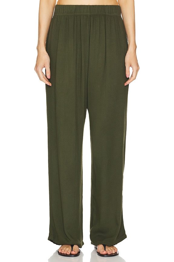 MABEL WIDE LEG PANT - ARMY