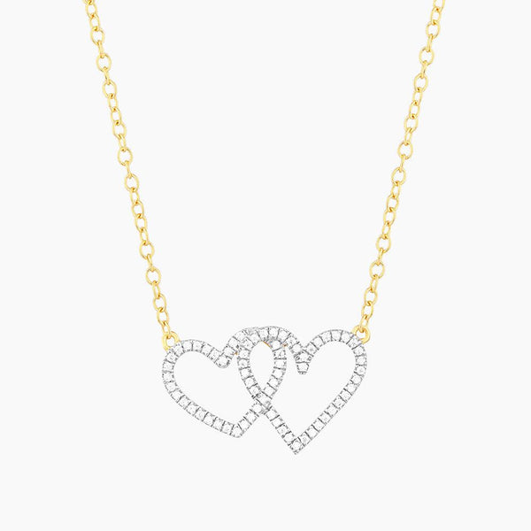 TWO HEARTS PENDANT NECKLACE