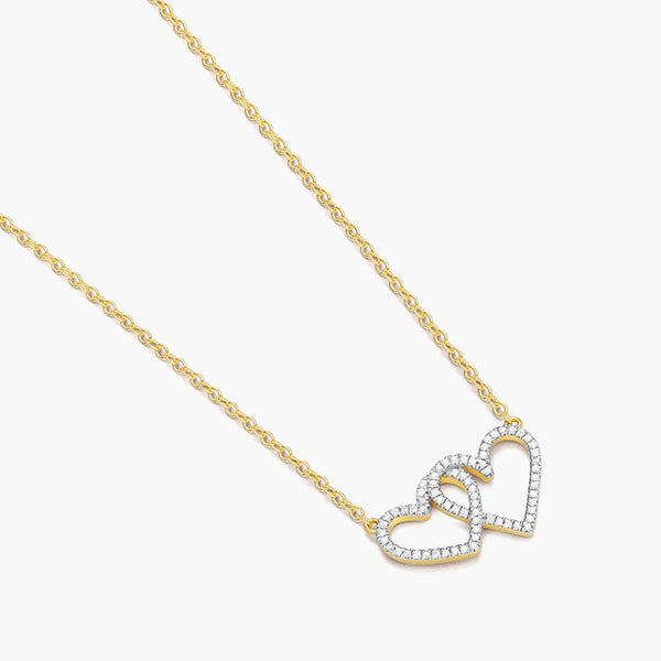 TWO HEARTS PENDANT NECKLACE