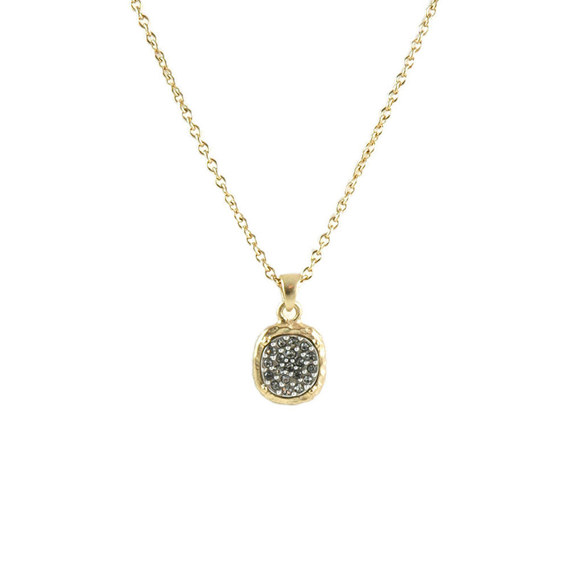 GOLD PAVIA PAVE & FRAME NECKLACE