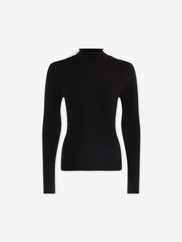 WILSHIRE MOCKNECK - BLACK