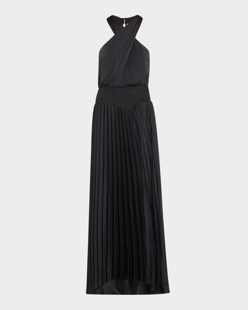 ARINA HALTER MAXI DRESS - BLK