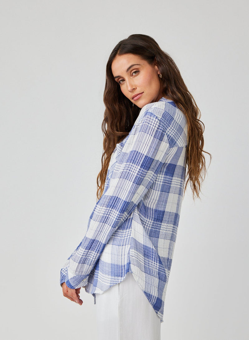 OVERSIZED SHIRT W/PKT - PLAID