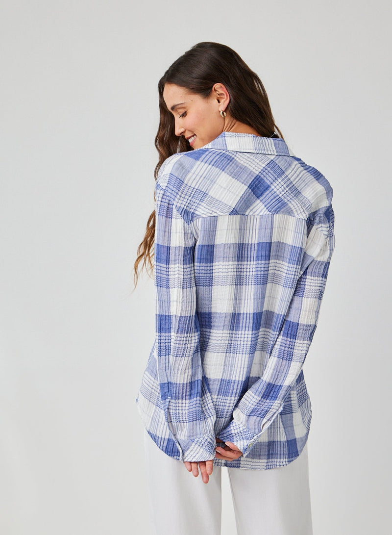 OVERSIZED SHIRT W/PKT - PLAID