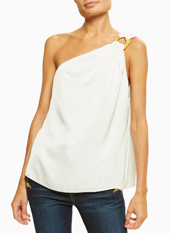 ADDA ONE SHOULDER TOP- IVORY