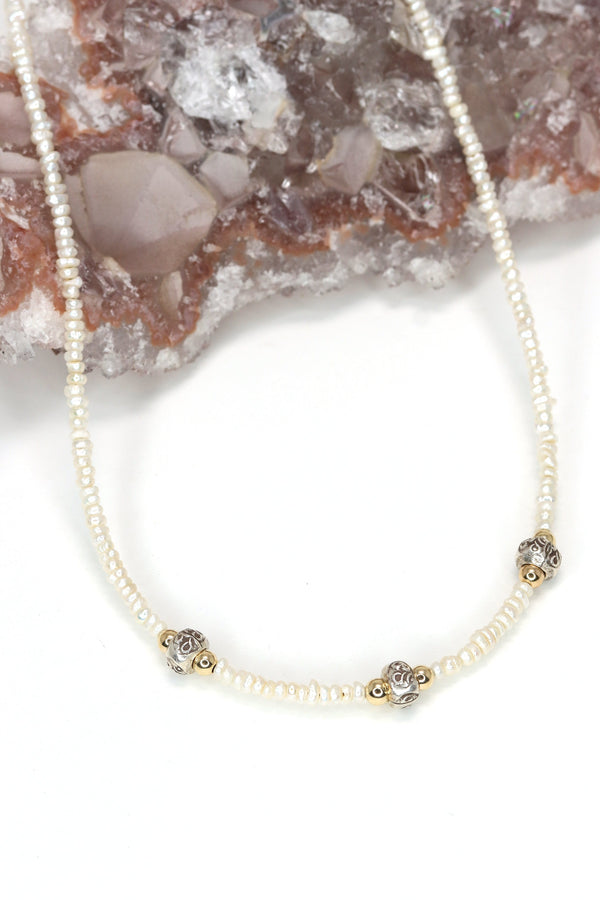 PEARL OM TRIO NECKLACE